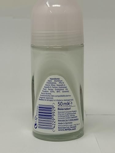NIVEA Anti-Transpirant Deodorant Roll-On Pearl & Beauty 50ml – 48h Schutz, sanfte Formel mit Perlenextrakt, alkoholfrei, 2er-Pack