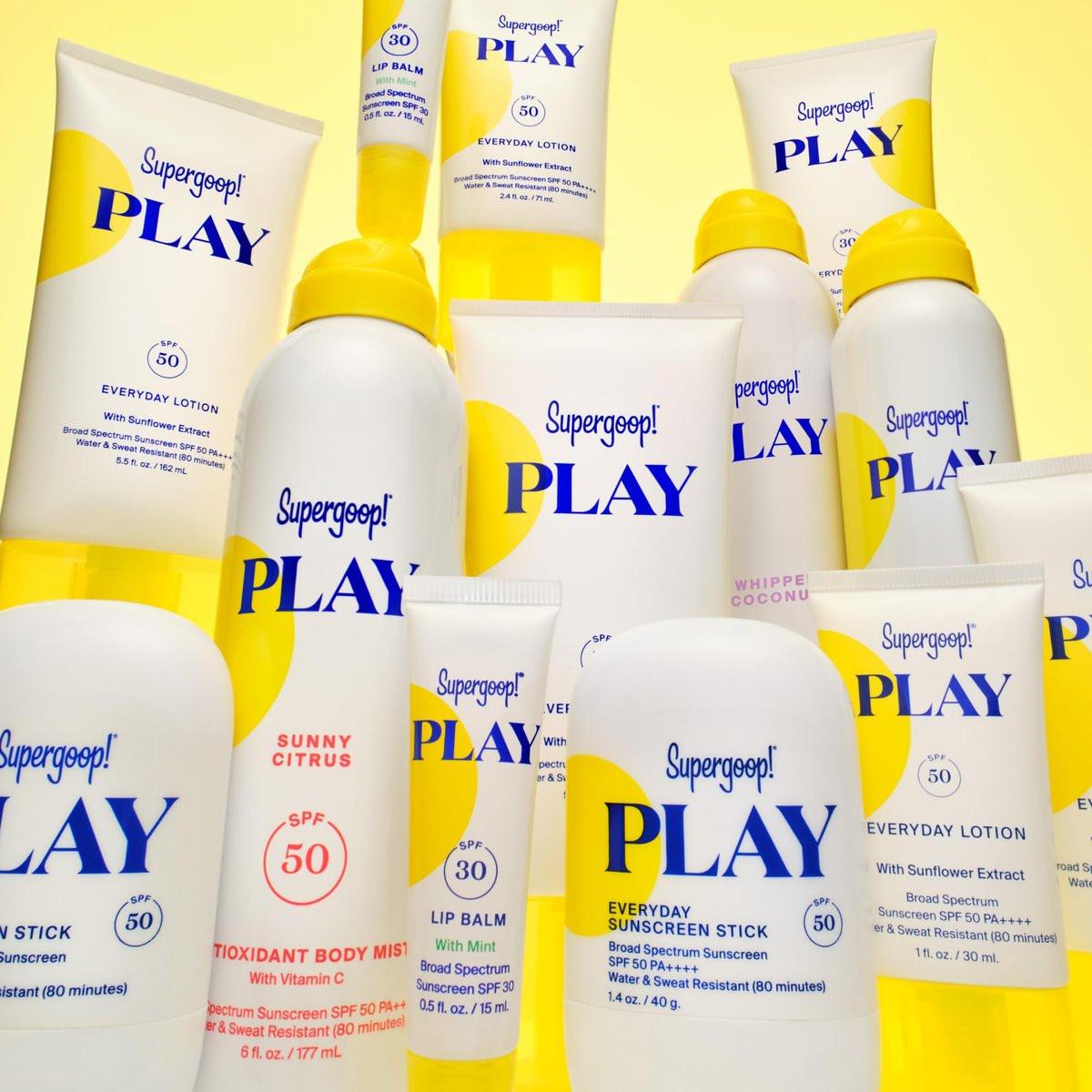 Supergoop! PLAY Antioxidant Body Mist mit Vitamin C – 6 fl oz – SPF 50 PA++++ Breitband-Sonnenschutz – Körperspray – Ideal für aktive Tage – Vanille-Orchidee