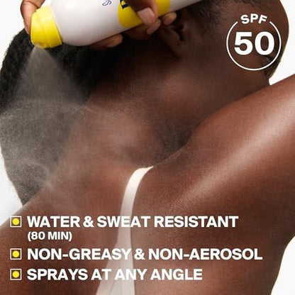 Supergoop! PLAY Antioxidant Body Mist mit Vitamin C – 6 fl oz – SPF 50 PA++++ Breitband-Sonnenschutz – Körperspray – Ideal für aktive Tage – Vanille-Orchidee