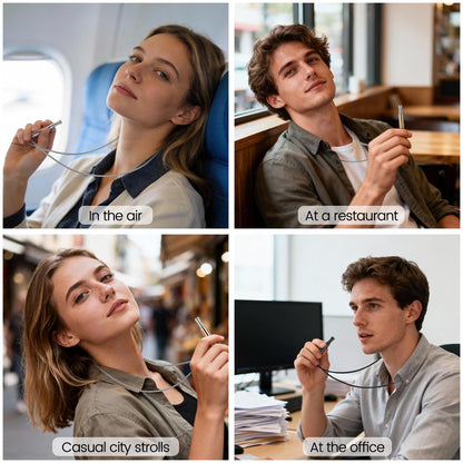 VITABONA Atemkette gegen Angst für Erwachsene - Verstellbarer Luftauslass, Aromatherapie-Halskette mit natürlichem Geschmack - Stressabbau-Meditation-Geschenk für Frauen und Männer
