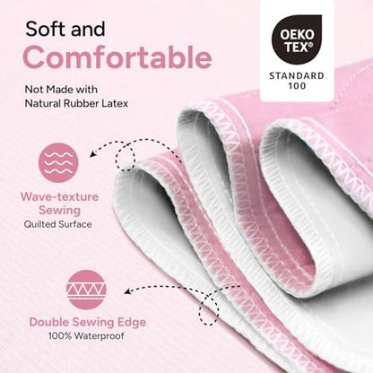 WhyWorry Waschbare Bettunterlagen für Inkontinenz, 34" x 36" (2er-Pack) – wiederverwendbare Saugkissen für Erwachsene & Kinder, wasserdichte Matratzenauflage, Pink