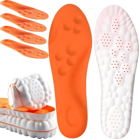2 Paar 2026 Neue verbesserte 4D Cloud Einlegesohlen für Damen & Herren, Memory Foam Anti-Ermüdung, passen sich automatisch Fuß- und Schuhform an, Fußgewölbestütze gegen Fußschmerzen und Müdigkeit