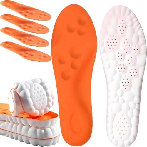 2 Paar 2026 Neue verbesserte 4D Cloud Einlegesohlen für Damen & Herren, Memory Foam Anti-Ermüdung, passen sich automatisch Fuß- und Schuhform an, Fußgewölbestütze gegen Fußschmerzen und Müdigkeit
