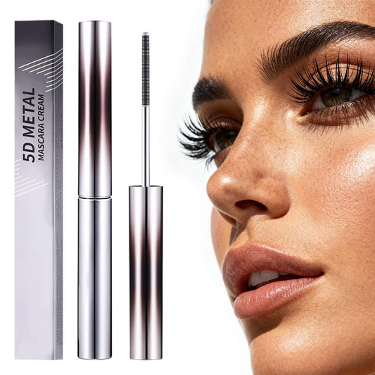 Iron Wand Mascara – 5D Curling Wimpern-Eisen-Mascara mit waschbaren Metallbürsten, wasserfeste Mascara Schwarz für Volumen & Länge, lang anhaltend & wischfest für verlängernde & voluminöse Wimpern