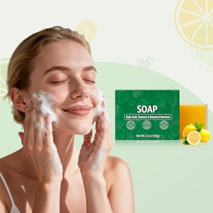 jioijioi 2er-Pack Stemsoul Seife – Superfood Stemsoul Seifen mit Kurkuma & Zitrone – Tiefenreinigendes Pflegeset
