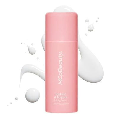 MCoBeauty Hydrate & Prepare Milky Toner – Beruhigende Gesichtsmilch mit Ceramiden und Hyaluronsäure für pralle, glasige Haut – Make-up-Vorbereitung für trockene, empfindliche Haut – Vegan & tierversuchsfrei