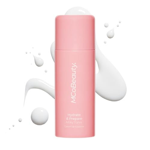 MCoBeauty Hydrate & Prepare Milky Toner – Beruhigende Gesichtsmilch mit Ceramiden und Hyaluronsäure für pralle, glasige Haut – Make-up-Vorbereitung für trockene, empfindliche Haut – Vegan & tierversuchsfrei