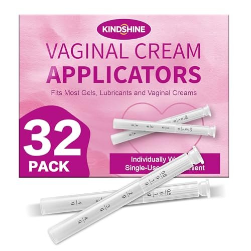 32 Stück Einweg-Vaginalcreme-Applikatoren für Frauen, Zäpfchen-Applikatoren mit Dosierungsmarkierungen, hygienisch einzeln verpackte, mit Gewinde versehene Applikatoren passend für die meisten Vaginalcremes, Gele & Gleitmittel