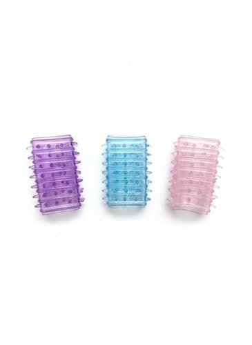 Fingerlinge gegen Hautziehen & Fidget-Unterstützung für OCD & Dermatillomanie – Strukturierte Silikon-Fingerhülsen gegen Angst, Nägelkauen & Hautziehen (3er-Pack)
