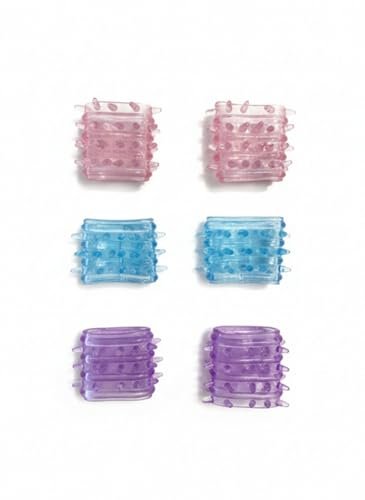Fingerlinge gegen Hautziehen & Fidget-Unterstützung für OCD & Dermatillomanie – Strukturierte Silikon-Fingerhülsen gegen Angst, Nägelkauen & Hautziehen (3er-Pack)