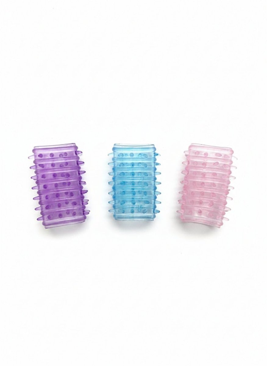 Fingerlinge gegen Hautziehen & Fidget-Unterstützung für OCD & Dermatillomanie – Strukturierte Silikon-Fingerhülsen gegen Angst, Nägelkauen & Hautziehen (3er-Pack)