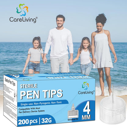 Pen-Nadeln 32G x 4mm, Universelle Passform, 200 Stück/Box, steril, bequem