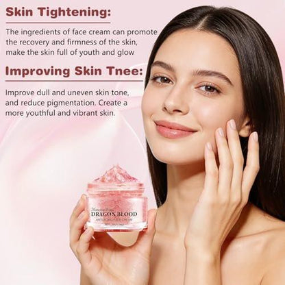 2er-Pack Drachenblut-Retinol-Creme – Anti-Falten-Creme für straffe, jugendliche Haut, Feuchtigkeitscreme für alle Hauttypen (0,88 Unzen x 2)