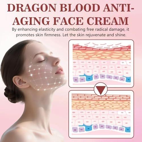 2er-Pack Drachenblut-Retinol-Creme – Anti-Falten-Creme für straffe, jugendliche Haut, Feuchtigkeitscreme für alle Hauttypen (0,88 Unzen x 2)