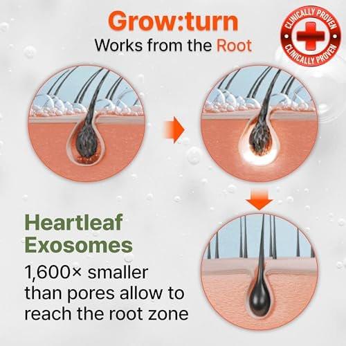 lilyeve GROWTURN 3D Volume Shampoo – Haarwuchs-Shampoo mit Hearthleaf-Exosomen für mehr Dicke und Volumen, koreanische Haarpflege – 480 ml