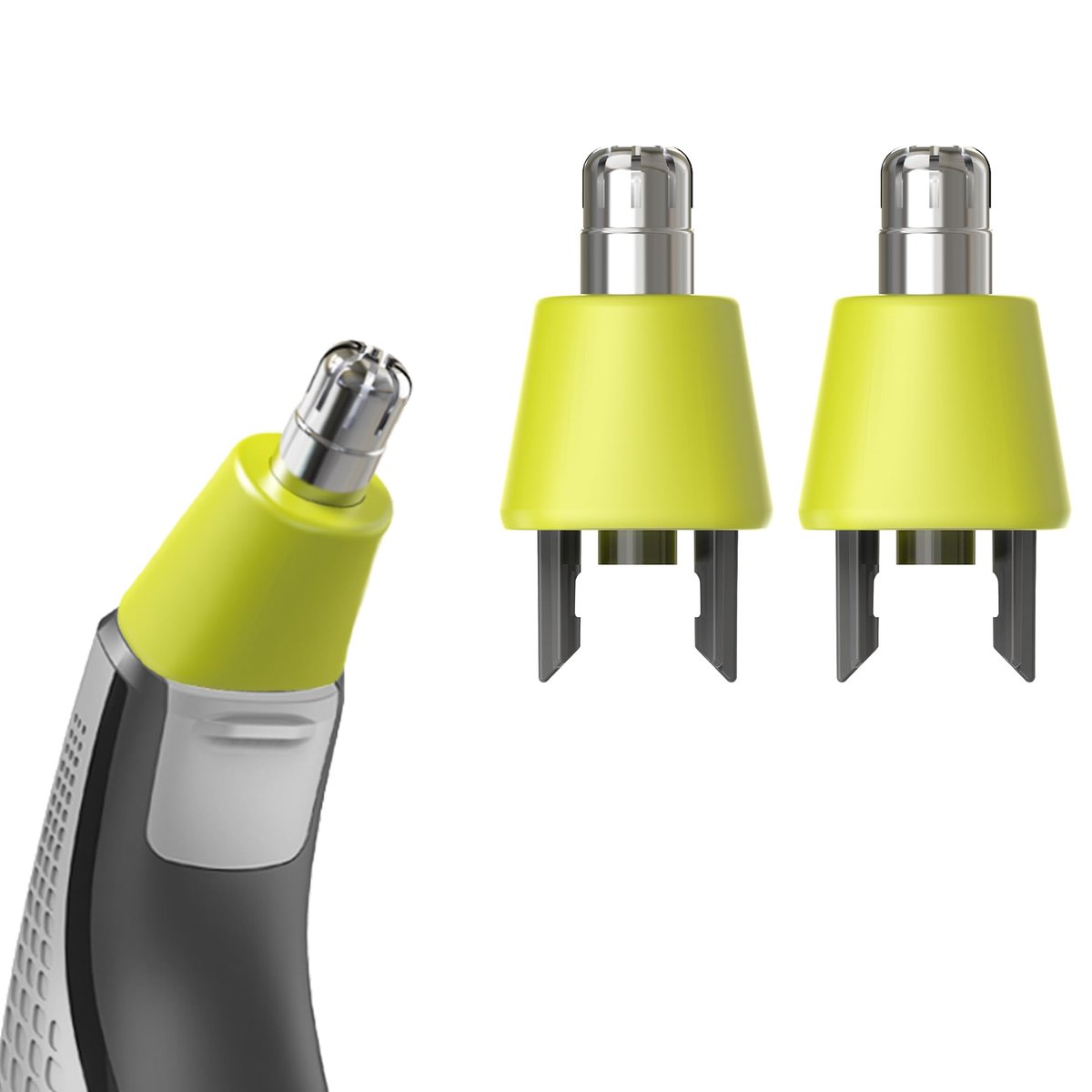 Präzise Nasenhaartrimmer-Ersatzköpfe für One Blade Rasierer, kompatibel mit QP2520 QP2530 QP6520 QP6230 und mehr, 360° Doppelklingen, wasserdicht, 2 Stück