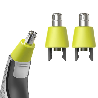 Präzise Nasenhaartrimmer-Ersatzköpfe für One Blade Rasierer, kompatibel mit QP2520 QP2530 QP6520 QP6230 und mehr, 360° Doppelklingen, wasserdicht, 2 Stück