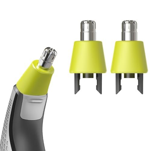 Präzise Nasenhaartrimmer-Ersatzköpfe für One Blade Rasierer, kompatibel mit QP2520 QP2530 QP6520 QP6230 und mehr, 360° Doppelklingen, wasserdicht, 2 Stück