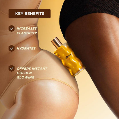 Gisou Honey Infused Body Oil Gold – Leichtes, feuchtigkeitsspendendes Körperöl für weichere, glattere Haut mit Mirsalehi-Honig und Bienen-Garten-Ölmischung, 44 ml