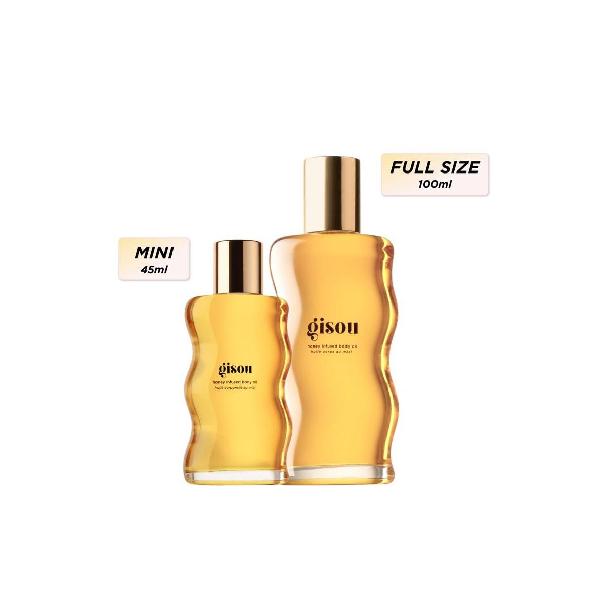 Gisou Honey Infused Body Oil Gold – Leichtes, feuchtigkeitsspendendes Körperöl für weichere, glattere Haut mit Mirsalehi-Honig und Bienen-Garten-Ölmischung, 44 ml