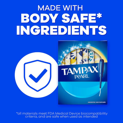 Tampax Pearl Tampons Multipack – Super/Super Plus/Ultra Saugstärke, mit LeakGuard Geflecht, bis zu 100 % auslaufsicherer und geruchsfreier Schutz, unparfümiert, 45 Stück