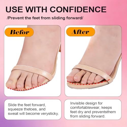 3/4 Unsichtbare High Heel Einlegesohlen für Damen – Anti-Rutsch, Stoßdämpfend & Schweißabsorbierend – Komfort-Polster für High Heels, Sandalen & Flache Schuhe