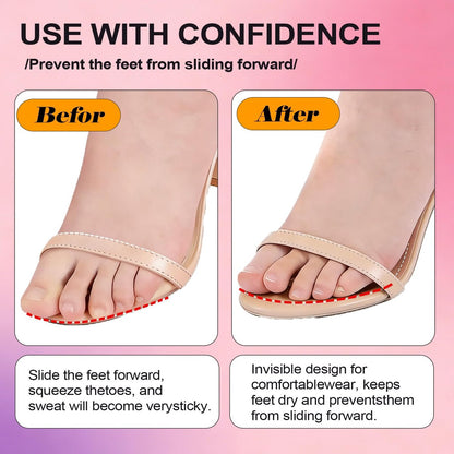 3/4 Unsichtbare High Heel Einlegesohlen für Damen – Anti-Rutsch, Stoßdämpfend & Schweißabsorbierend – Komfort-Polster für High Heels, Sandalen & Flache Schuhe