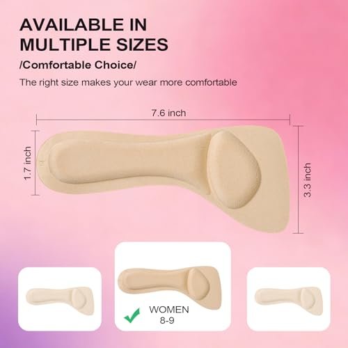 3/4 Unsichtbare High Heel Einlagen für Frauen – Anti-Rutsch-Polster, Stoß- und Schweißabsorbierende Komfort-Schuheinlagen für High Heels, Sandalen & Flats