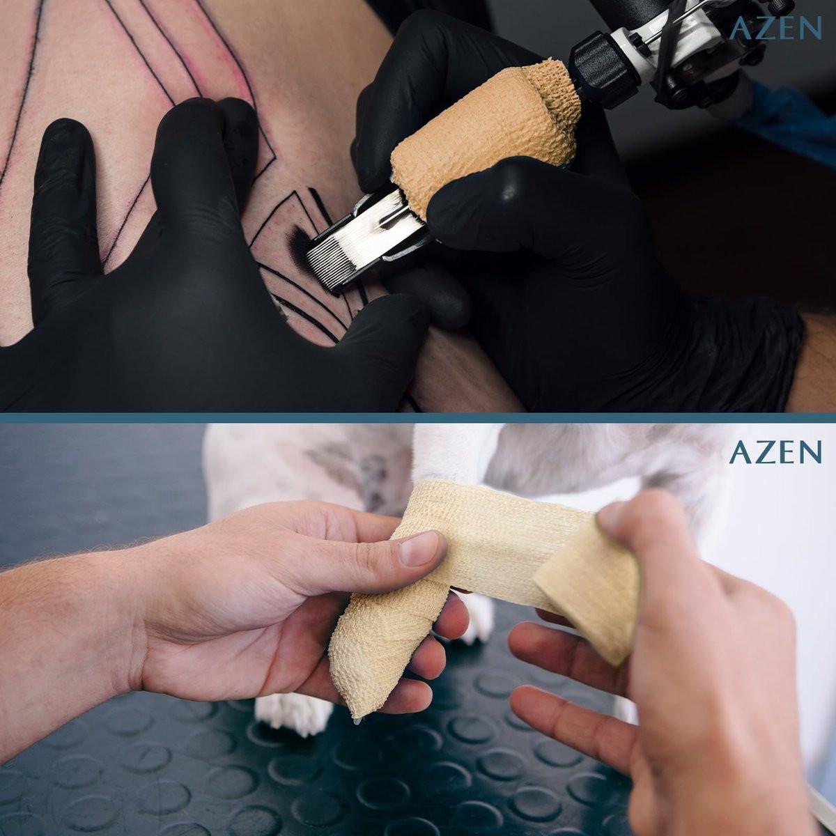 AZEN 20er Pack Selbstklebender elastischer Verband, Hautfarbenes Sporttape, Veterinärwickel, Knöchelbandage 5 cm