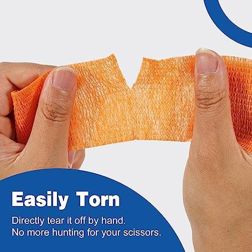 AZEN 20er Pack Selbstklebende Bandage, Elastische Kohäsivbandage, Farbiges Sporttape, Vet Wrap, Knöchel Tape 5 cm