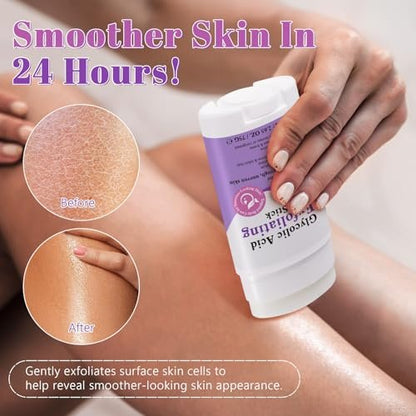 Glykolsäure-Peeling-Körperstick – Mit Glykolsäure & Salicylsäure, glättet raue Haut, für sanftes Körperpeeling