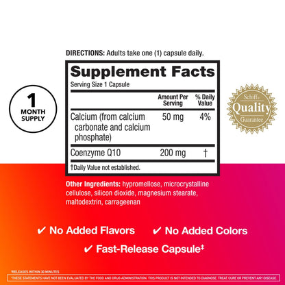 MegaRed Advanced CoQ10 – 200 mg Coenzym Q10 pro Portion, 30 Kapseln, Antioxidans zur Unterstützung der Zellenergieproduktion und Schutz vor freien Radikalen