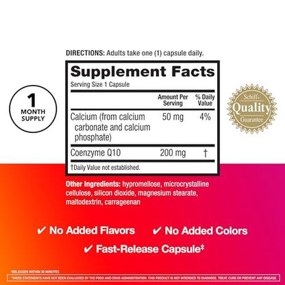 MegaRed Advanced CoQ10 – 200 mg Coenzym Q10 pro Portion, 30 Kapseln, Antioxidans zur Unterstützung der Zellenergieproduktion und Schutz vor freien Radikalen