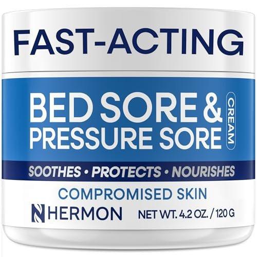Hermon Wund- & Druckgeschwür-Schnellheilcreme – Hautpflegecreme für geschädigte Haut, unterstützt die Heilung von Druckgeschwüren, Wundliegen, Scheuerstellen, kleinen Verbrennungen & Sonnenbrand – 120 ml