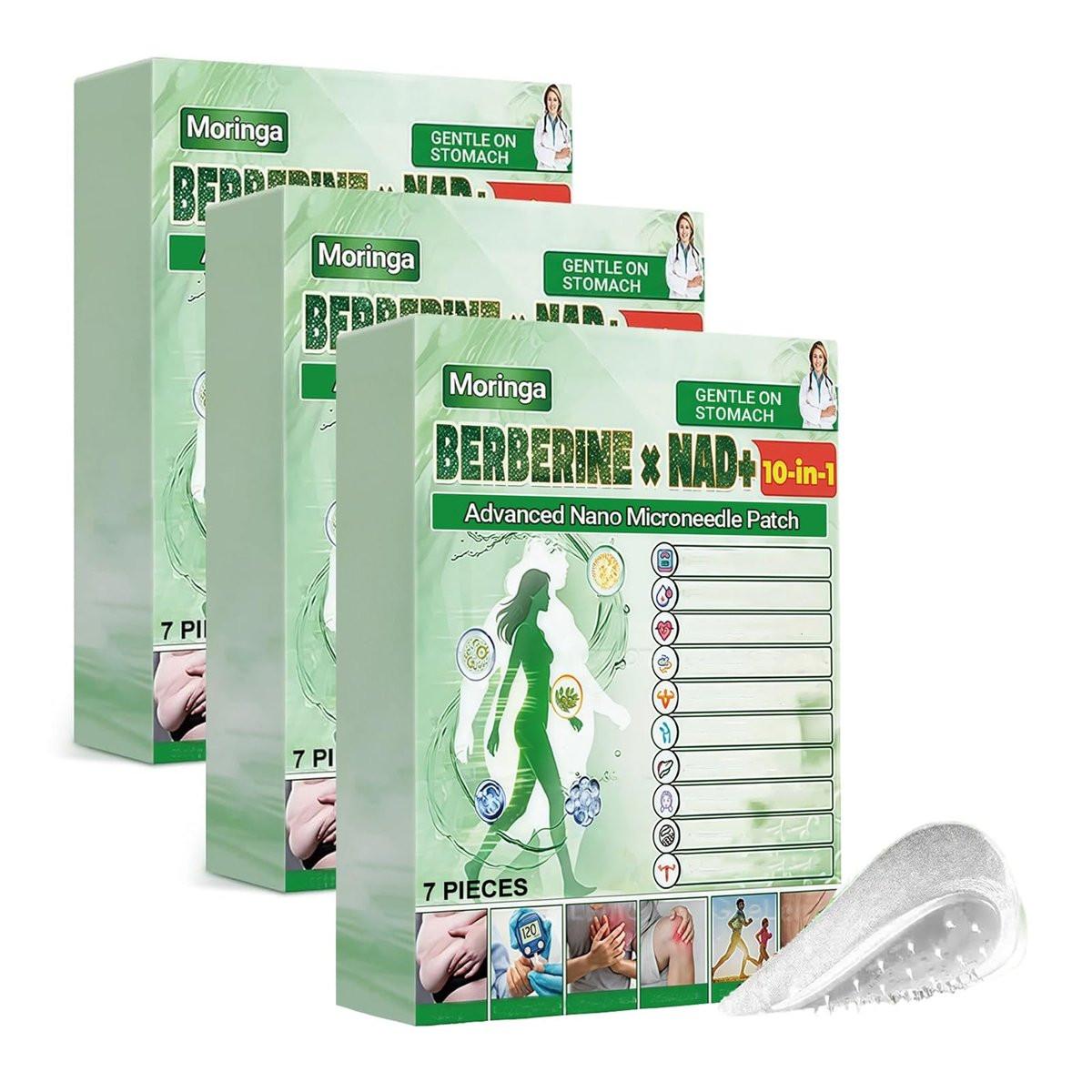 REIKTLUD Moringa 10-in-1 Patch – Natürliche Hautpflege-Patches für Frauen und Männer, sanfte Formel Feuchtigkeitscreme für alle Hauttypen (3er-Pack)