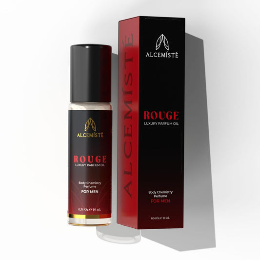 ALCEMÍSTÉ Premium Pheromone Cologne für Männer – Körperchemie-Parfüm mit Pheromonen, konzentrierte, ölbasierte Reisegröße, langanhaltender Duft von reichem Amber, Holz und Moschus – 0,34 oz