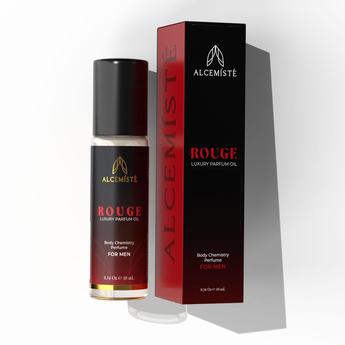 ALCEMÍSTÉ Premium Pheromone Cologne für Männer – Körperchemie-Parfüm mit Pheromonen, konzentrierte, ölbasierte Reisegröße, langanhaltender Duft von reichem Amber, Holz und Moschus – 0,34 oz