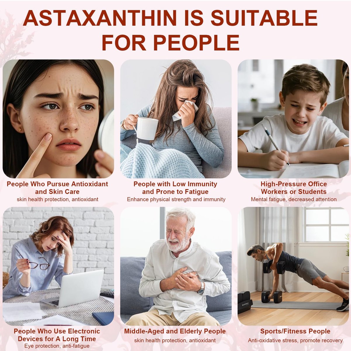 ZEYARUIBO Astaxanthin 12mg – Premium Antioxidant Kapseln für Augen-, Immun- und Hautgesundheit, 240 Weichkapseln