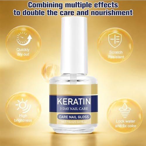 2er-Pack Keratin Nagelpflegeöl - Feuchtigkeitsspendende Behandlung für starke, glänzende Nägel mit Aloe Vera & Lavendel, repariert trockene, schwache Nägel (16ml/0,56oz)