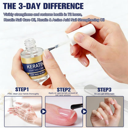 2er-Pack Keratin Nagelpflegeöl - Feuchtigkeitsspendende Behandlung für starke, glänzende Nägel mit Aloe Vera & Lavendel, repariert trockene, schwache Nägel (16ml/0,56oz)