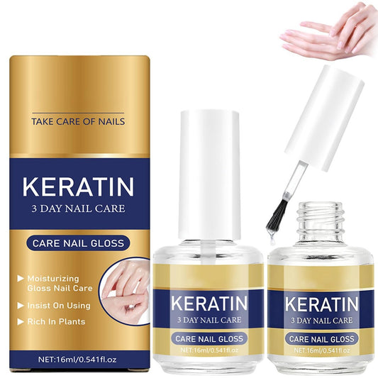 2er-Pack Keratin Nagelpflegeöl - Feuchtigkeitsspendende Behandlung für starke, glänzende Nägel mit Aloe Vera & Lavendel, repariert trockene, schwache Nägel (16ml/0,56oz)
