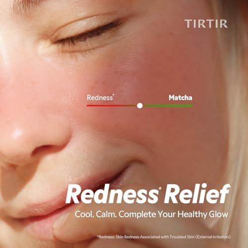TIRTIR Matcha Dual PDRN Serum – Beruhigendes Serum für gereizte Haut mit 20.000 ppm veganem Matcha PDRN, 5 % Niacinamid, feuchtigkeitsspendend, nicht klebend, koreanisches Gesichtsserum für empfindliche und zu Akne neigende Haut