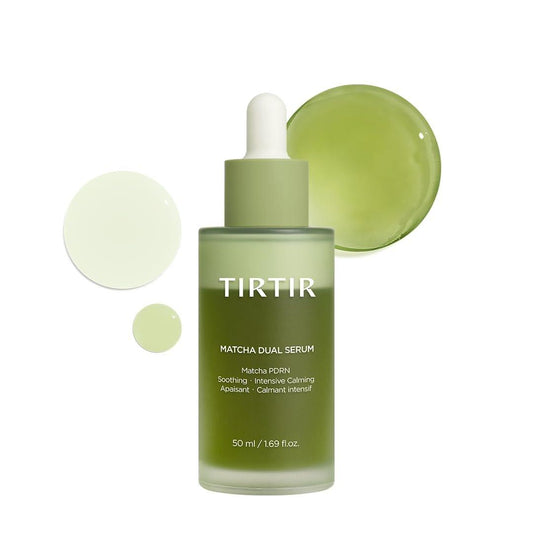TIRTIR Matcha Dual PDRN Serum – Beruhigendes Serum für gereizte Haut mit 20.000 ppm veganem Matcha PDRN, 5 % Niacinamid, feuchtigkeitsspendend, nicht klebend, koreanisches Gesichtsserum für empfindliche und zu Akne neigende Haut