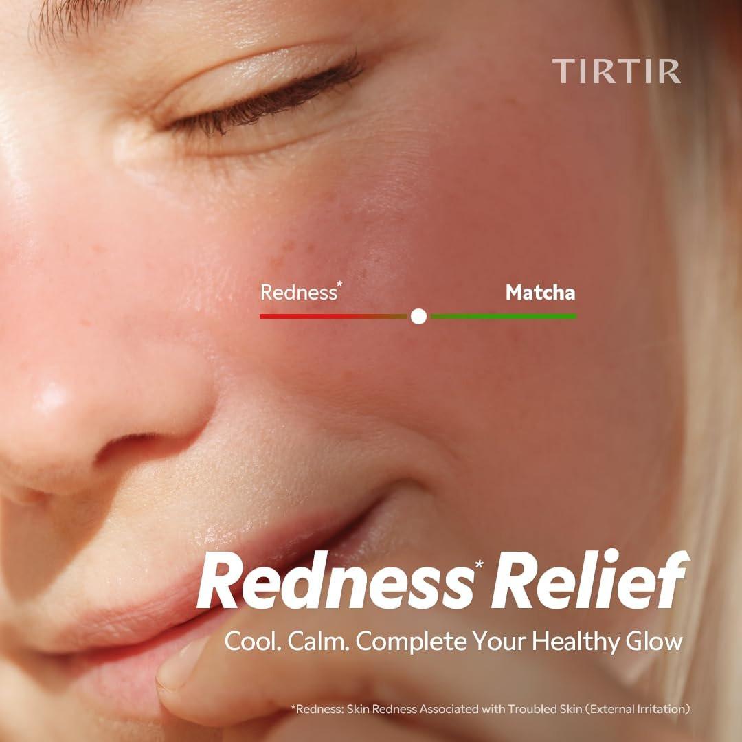 TIRTIR Matcha Dual PDRN Serum – Beruhigendes Serum für gereizte Haut mit 20.000 ppm veganem Matcha PDRN, 5 % Niacinamid, feuchtigkeitsspendend, nicht klebend, koreanisches Gesichtsserum für empfindliche und zu Akne neigende Haut