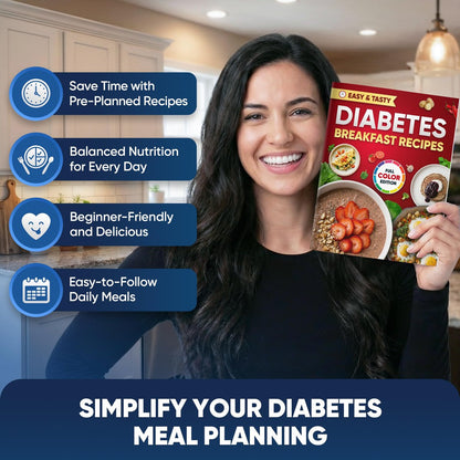 Komplettes Diabetes-Kochbuch-Set (4 Bücher) – 100 einfache Diabetiker-Rezepte für Frühstück, Mittagessen, Abendessen & Dessert – Inklusive vollständiger Nährwertangaben, Kohlenhydratzahlen & Schritt-für-Schritt-Anleitungen – Niedriger GI-Index