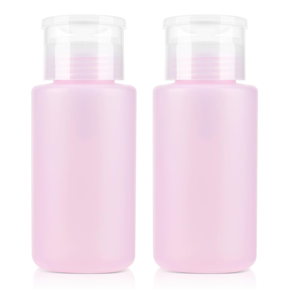 NXJ INFILILA Aceton-Pumpenspender 2er-Pack, 180 ml/6,4 oz – Auslaufsicher & BPA-frei für Nagellackentferner, Reinigungsalkohol, Make-up-Entferner, Gesichtswasser