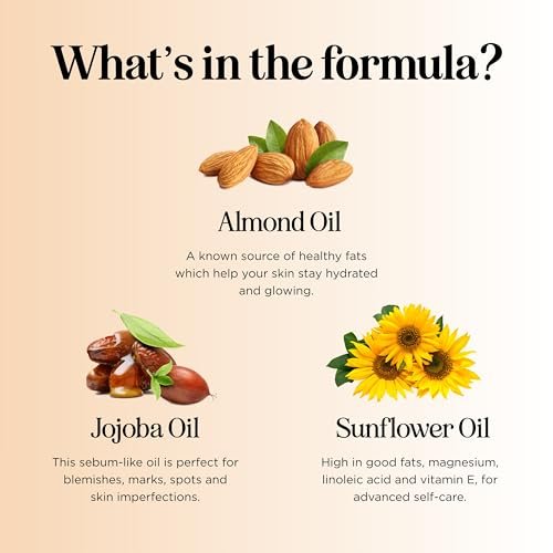 Unparfümiertes Massageöl für Massagetherapie – Sanftes und luxuriöses unparfümiertes Körperöl für die Ganzkörperpflege mit Süßmandel-, Sonnenblumen-, Jojobaöl und Vitamin E – Vegan, Nicht-GVO & Glutenfrei (240 ml)