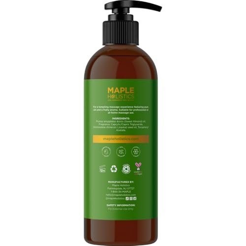 Luxuriöses tropisches Massageöl für Paare – leicht gleitend, nicht fettend, sinnliches Massageöl für den Date-Night mit seidig glattem Süßmandelöl, Kokosöl und Jojobaöl – vegan, nicht gentechnisch verändert & glutenfrei (240 ml)