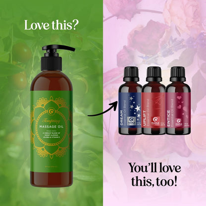 Luxuriöses tropisches Massageöl für Paare – leicht gleitend, nicht fettend, sinnliches Massageöl für den Date-Night mit seidig glattem Süßmandelöl, Kokosöl und Jojobaöl – vegan, nicht gentechnisch verändert & glutenfrei (240 ml)
