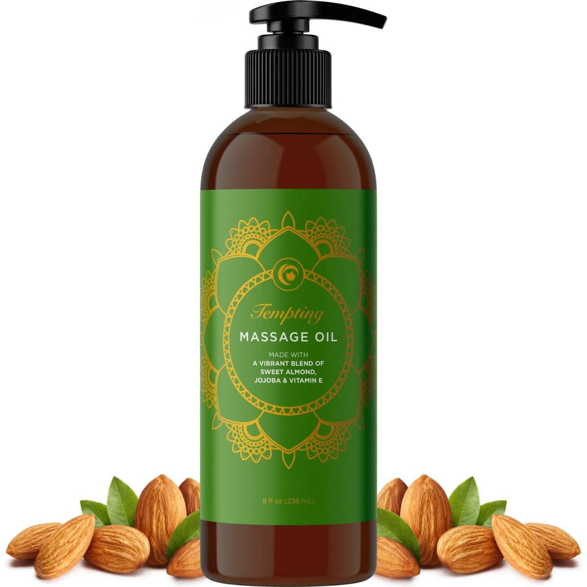 Luxuriöses tropisches Massageöl für Paare – leicht gleitend, nicht fettend, sinnliches Massageöl für den Date-Night mit seidig glattem Süßmandelöl, Kokosöl und Jojobaöl – vegan, nicht gentechnisch verändert & glutenfrei (240 ml)